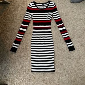 Windsor form-fitting striped dress in Small